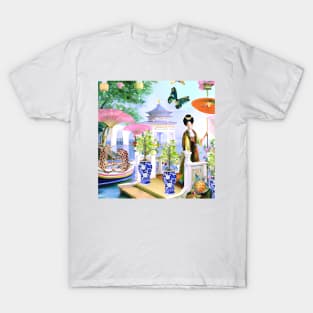 Lemon tree chinoiserie garden T-Shirt